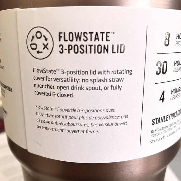 NEW Stanley 20 oz Quencher Tumbler Hot or Cold In Rare Metallic Rose Gold Color - Picture 2 of 8